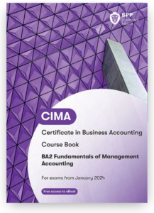 BPP CIMA BA2 Fundamentals of Management Accounting Course Book 2026