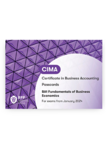 BPP CIMA BA1 Fundamentals of Business Economics Passcards 2026