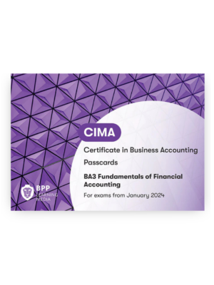 BPP CIMA BA3 Fundamentals of Financial Accounting Passcards 2026