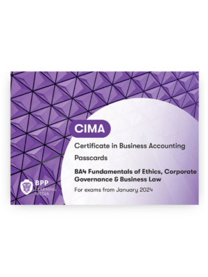 BPP CIMA BA4 Fundamentals of Ethics, Corporate Governance and Business Law Passcards 2026